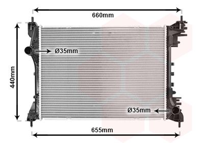 VAN WEZEL Radiators, Motora dzesēšanas sistēma 01002117